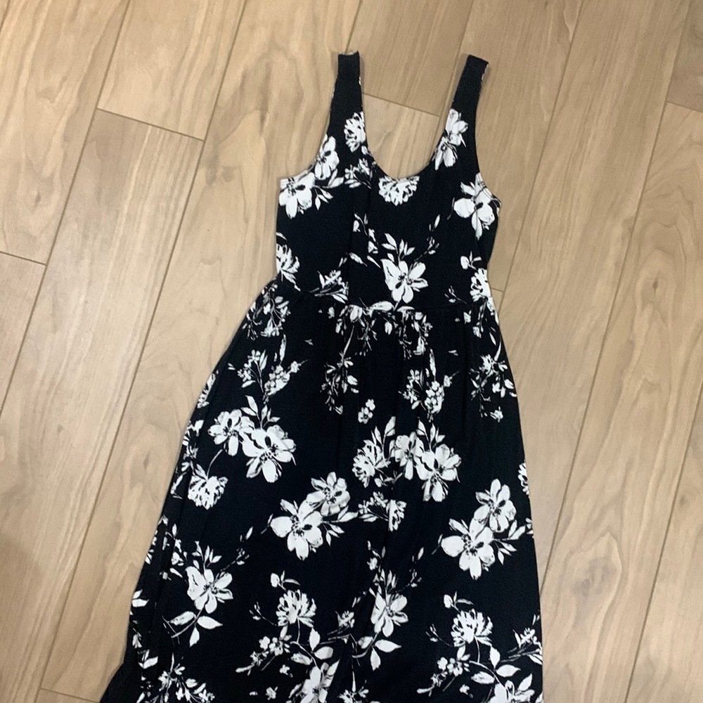 SO size S Maxi Dress - Black and White Floral